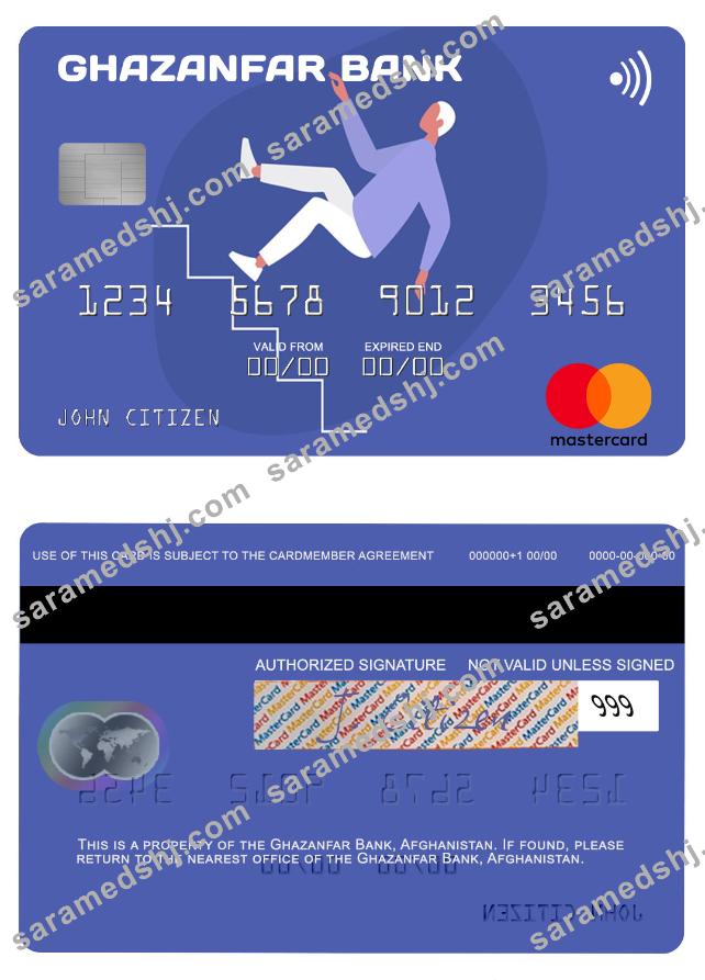 Afghanistan Ghazanfar Bank mastercard